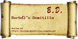 Borbás Domitilla névjegykártya